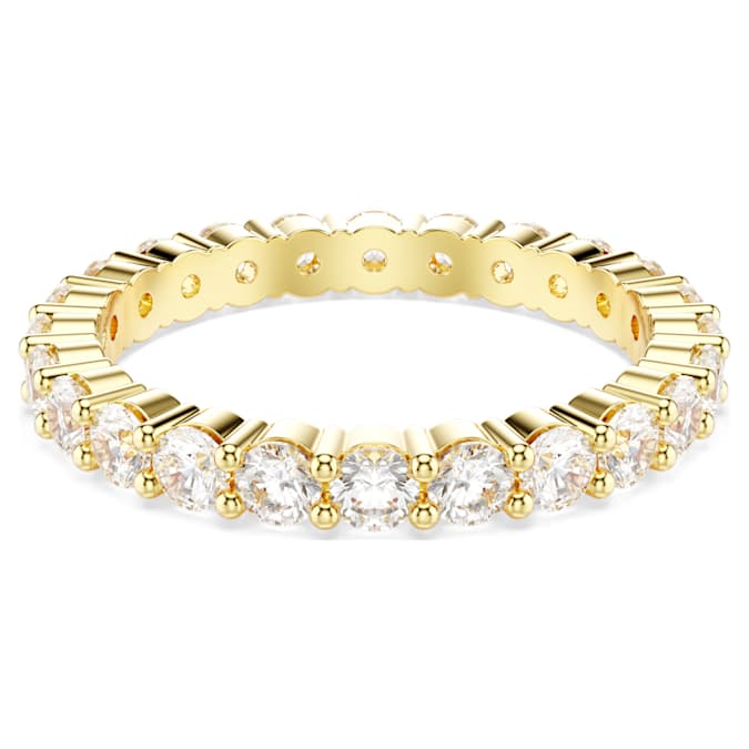 Stilla ring Set (2), Round cut, White, Gold-tone plated