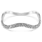 Sublima bangle Round cut, White, Rhodium plated