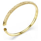 Sublima bangle Snow pavé, White, Gold-tone plated