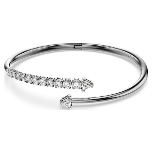 Sublima bangle White, Ruthenium plated