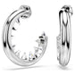 Sublima hoop earrings White, Rhodium plated