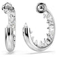 Sublima hoop earrings White, Rhodium plated