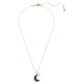 Sublima pendant Crystal pearl, Moon, Multicolored, Rose gold-tone plated