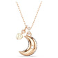 Sublima pendant Crystal pearl, Moon, Multicolored, Rose gold-tone plated