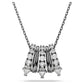 Sublima pendant White, Ruthenium plated