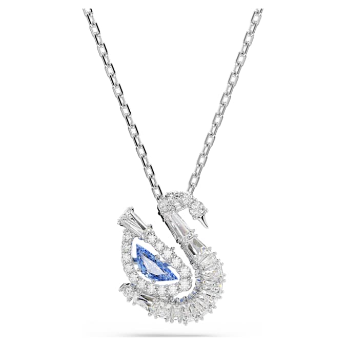 Swan pendant Mixed cuts, Swan, Blue