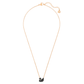 Swan pendant Swan, Small, Black, Rose gold-tone plated
