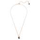 Swan pendant Swan, Small, Black, Rose gold-tone plated