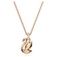 Swan pendant Swan, Small, Black, Rose gold-tone plated
