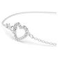 Swarovski Infinity bracelet Infinity and heart, White, Rhodium plated