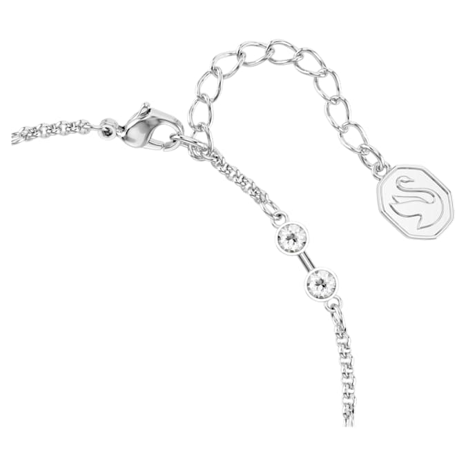Swarovski Remix Collection strand Round cut, White, Rhodium plated