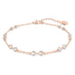 Swarovski Remix Collection strand Round cut, White, Rose gold-tone plated