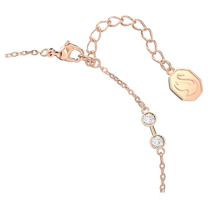 Swarovski Remix Collection strand Round cut, White, Rose gold-tone plated
