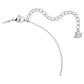 Imber Y necklace Round cut, White, Gold-tone plated