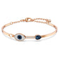 Symbolica bangle Evil eye, Blue, Mixed metal finish