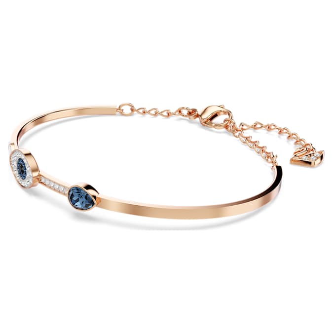 Symbolica bangle Evil eye, Blue, Mixed metal finish