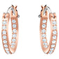 Symbolica hoop earrings Evil eye, Blue, Rose gold-tone plated