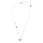 Symbolica pendant Star, Blue, Rhodium plated