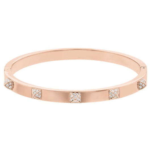 Tactic bangle White, Rose gold-tone finish