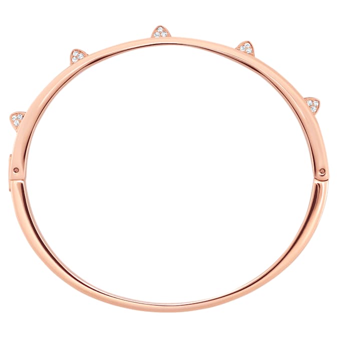 Tactic bangle White, Rose gold-tone finish