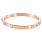 Tactic bangle White, Rose gold-tone finish