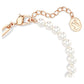 Teddy bracelet Crystal pearl, Bear, Pink, Rose gold-tone plated