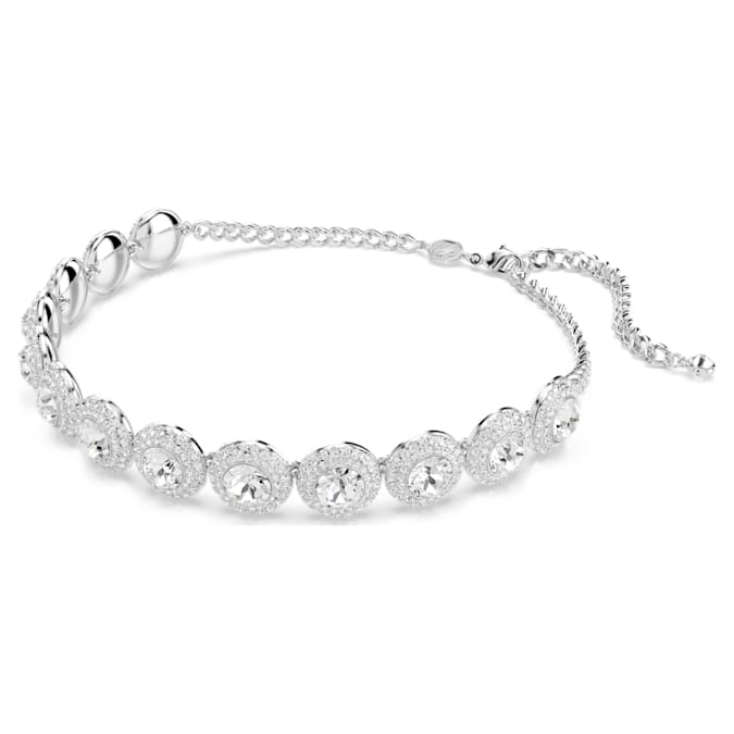 Una Angelic choker White, Rhodium plated