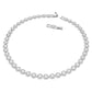 Una Angelic necklace Round cut, Medium, White, Rhodium plated