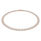 Una Angelic necklace Round cut, Medium, White, Rose gold-tone plated
