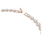 Una Angelic necklace Round cut, Medium, White, Rose gold-tone plated