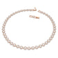 Una Angelic necklace Round cut, Medium, White, Rose gold-tone plated