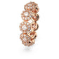 Una Angelic ring Round cut, White, Rose gold-tone plated