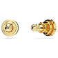 Una Angelic stud earrings Round cut, Gold tone, Gold-tone plated