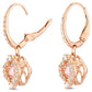 Una drop earrings Clover, Pink, Rose gold-tone plated