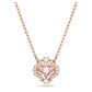 Una necklace Clover, Pink, Rose gold-tone plated