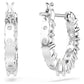 Vittore hoop earrings Round cut, White, Rhodium plated