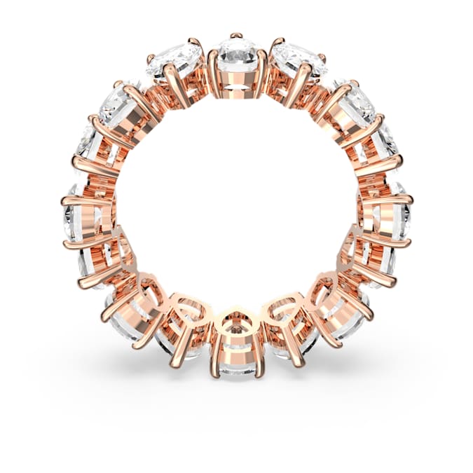 Vittore ring Drop cut, White, Rose gold-tone plated