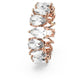 Vittore ring Drop cut, White, Rose gold-tone plated