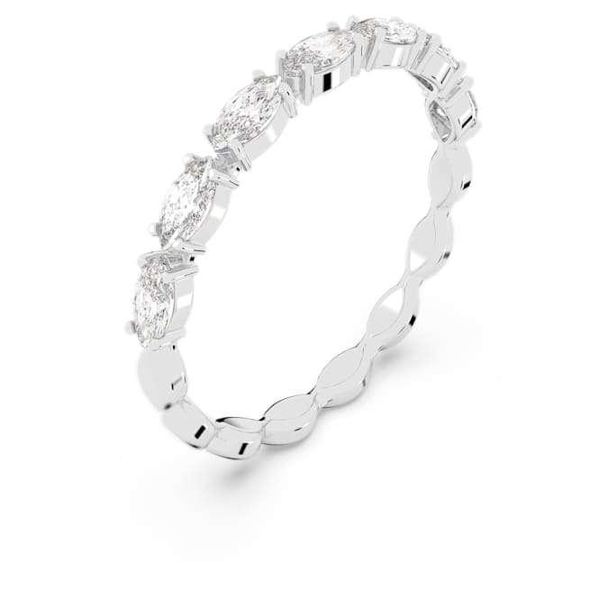 Vittore ring Marquise cut, White, Rhodium plated