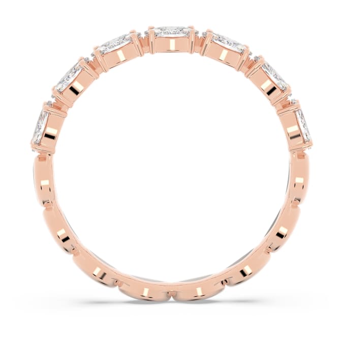 Vittore ring Marquise cut, White, Rose gold-tone plated