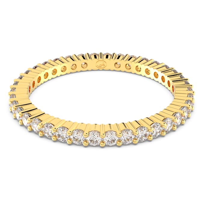 Vittore ring Round cut, White, Gold-tone finish
