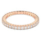 Vittore ring Round cut, White, Rose gold-tone finish