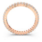 Vittore ring Round cut, White, Rose gold-tone finish