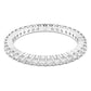 Vittore ring Round cut, White, Silver-tone finish