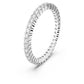 Vittore ring Round cut, White, Silver-tone finish