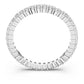 Vittore ring Round cut, White, Silver-tone finish