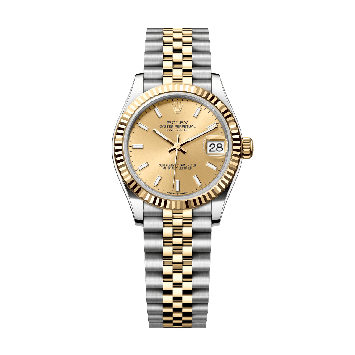 Rolex Datejust 31 Champagne Dial YG/Steel Jubilee Bracelet 278273