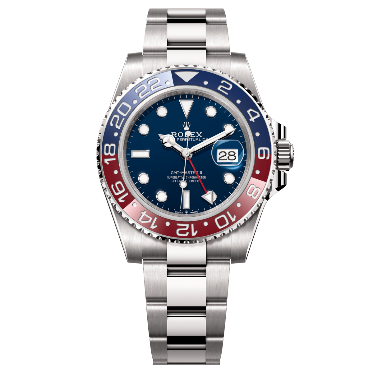 Rolex GMT-Master II 40mm Blue Dial White Gold Oyster Bracelet 126719BLRO