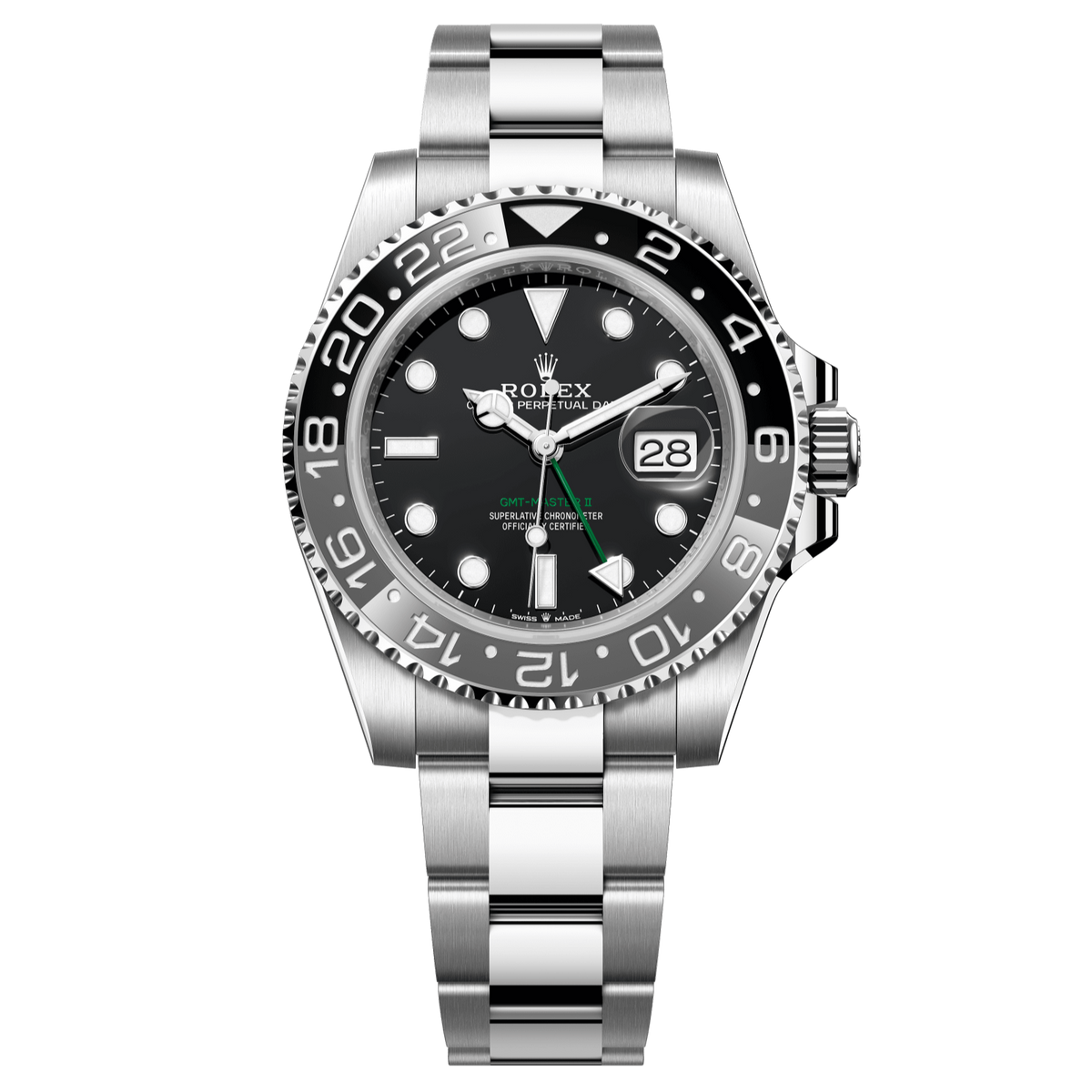 Rolex GMT-Master II 40mm Black Dial Stainless Steel Oyster Bracelet 126710GRNR