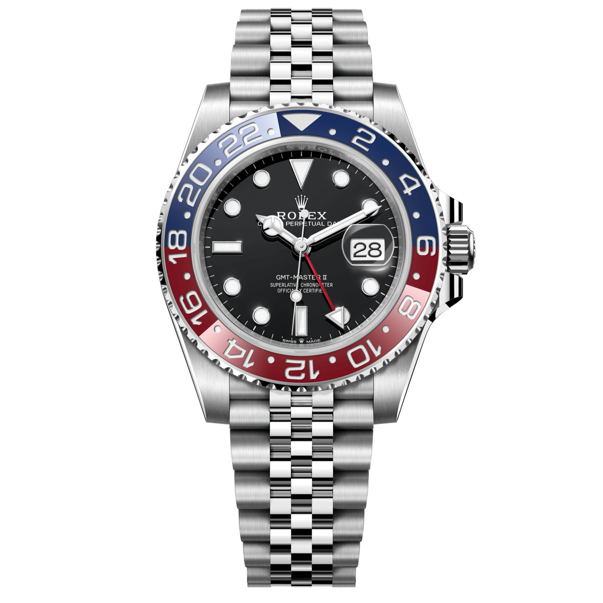 Rolex GMT-Master II 40mm Black Dial Stainless Steel Jubilee Bracelet 126710BLRO